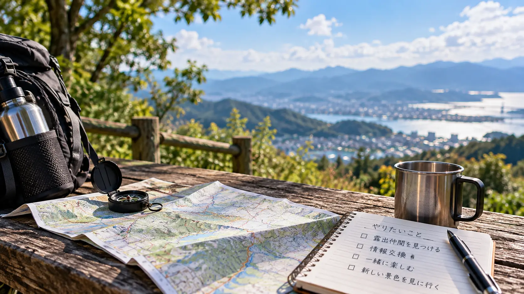 野外露出の相手探しをテーマにした導入画像